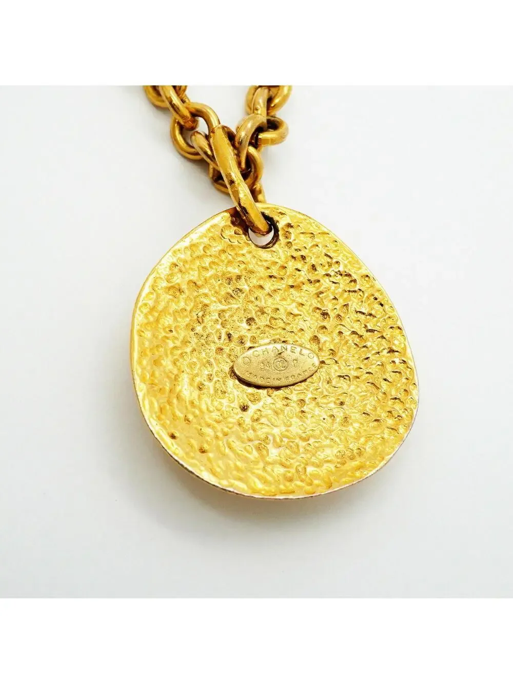 Chanel Cc Logo Pendant Necklace Metal #357853C10B